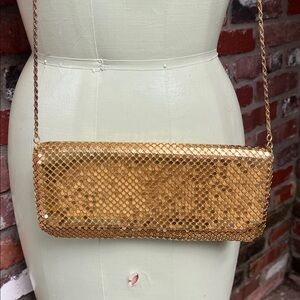 Vintage La Regale gold mesh convertible evening purse